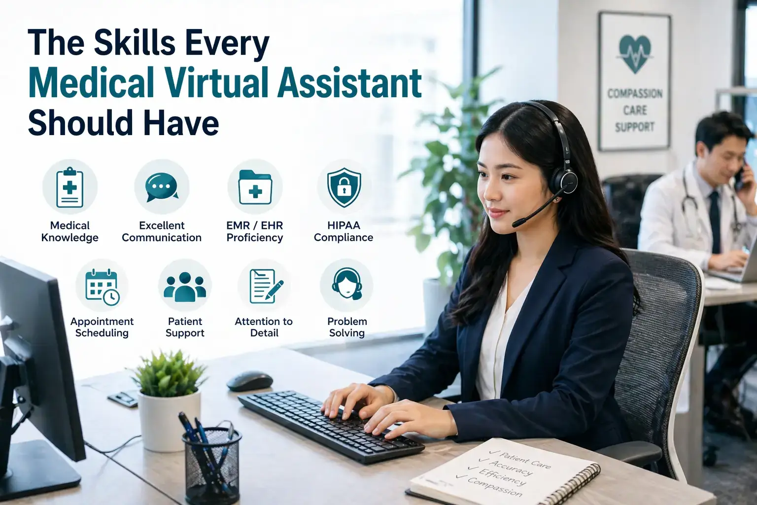 medical virtual assistant skills