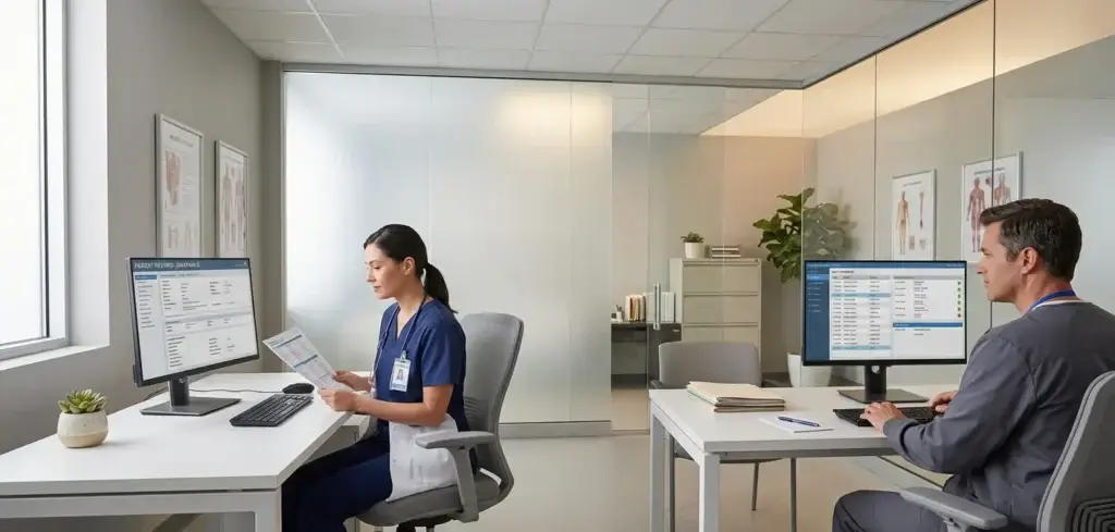 Healthcare virtual assistant and medical scribe comparison at a U.S. clinic